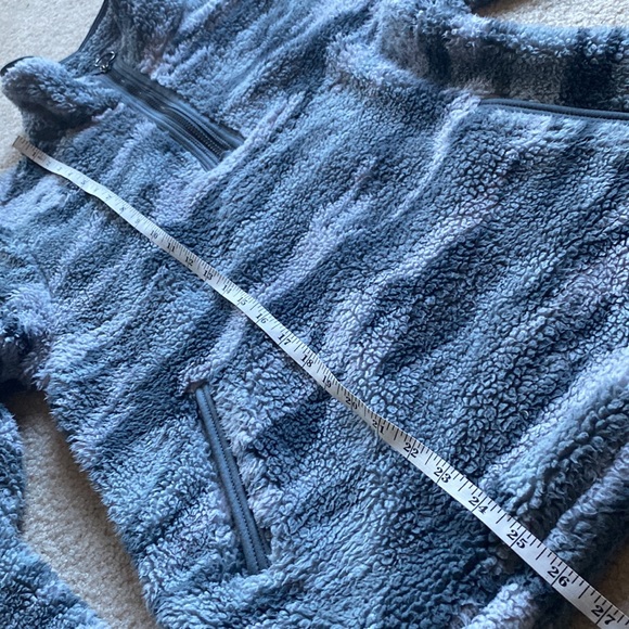 Grey Camo Sherpa Pullover Jacket S - Picture 8 of 14